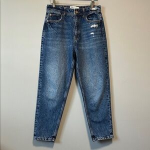 Zara Classic Medium Wash Mom Jeans Size 6